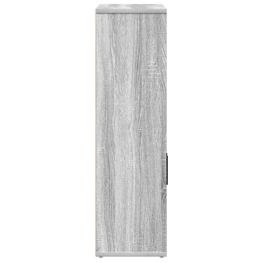 Bibliothèque sonoma gris 60x24x85 cm bois d'ingénierie - XIOS