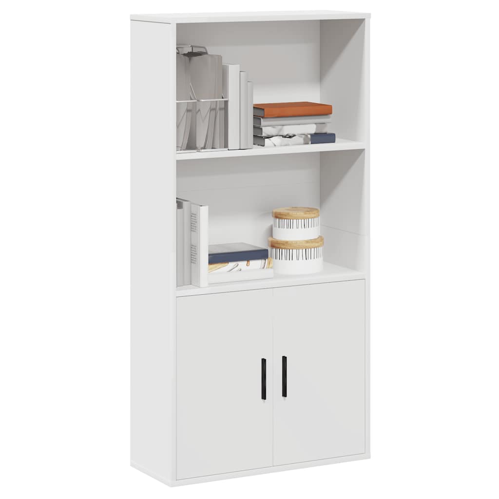 Bibliothèque blanc 60x24x120 cm bois d'ingénierie - XIOS