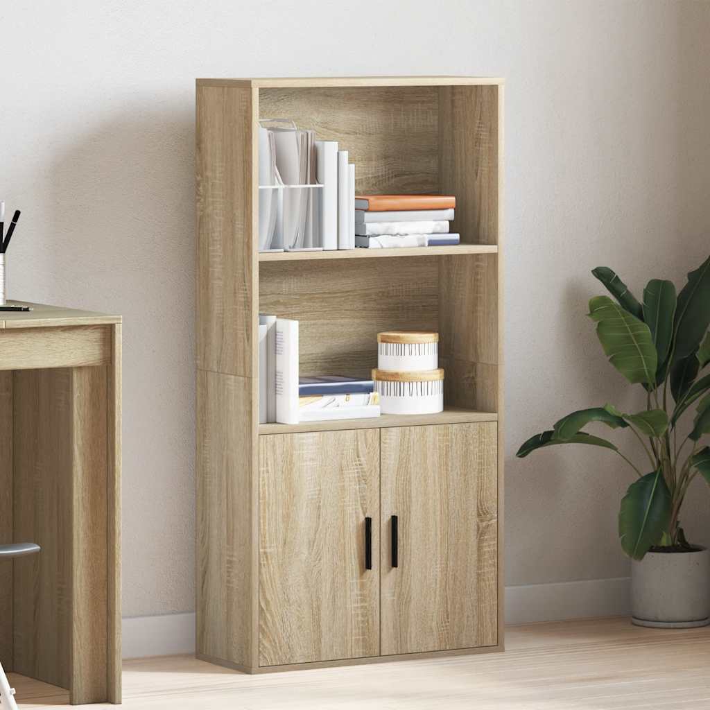 Bibliothèque chêne sonoma 60x24x120 cm bois d'ingénierie - XIOS