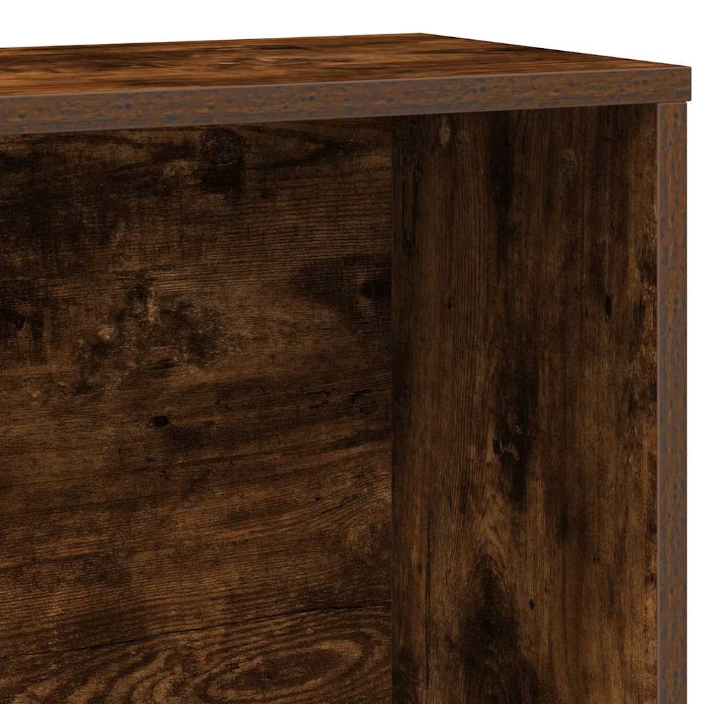 Bibliothèque chêne fumé 60x24x120 cm bois d'ingénierie - XIOS
