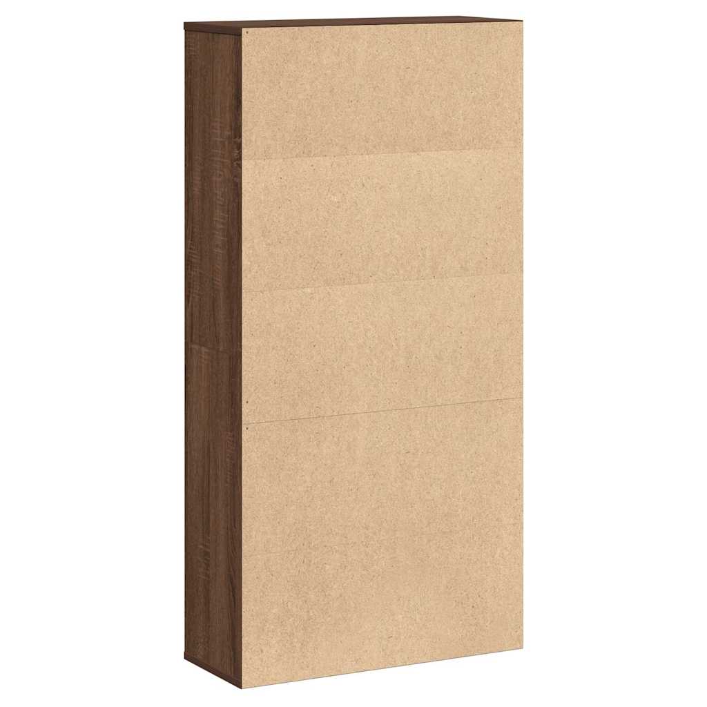 Bibliothèque chêne marron 60x24x120 cm bois d'ingénierie - XIOS