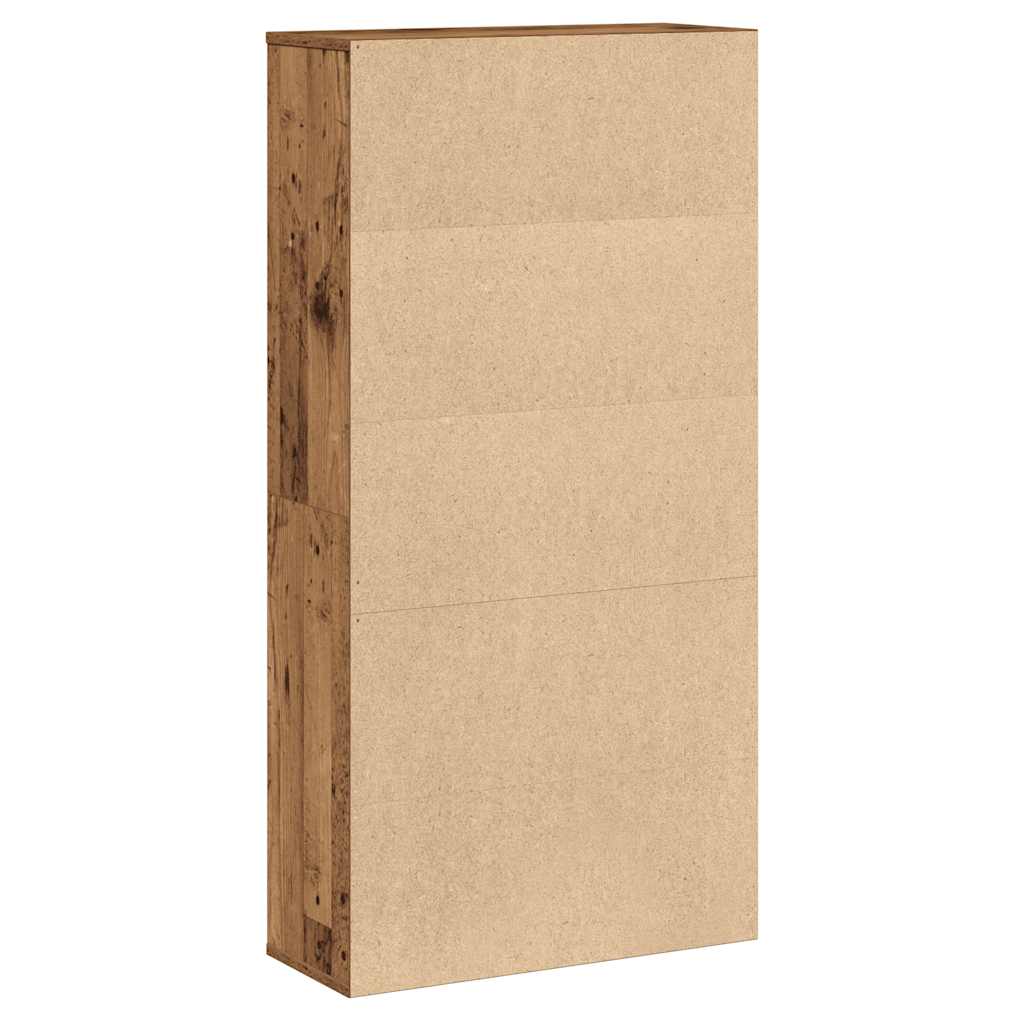 Bibliothèque vieux bois 60x24x120 cm bois d'ingénierie - XIOS