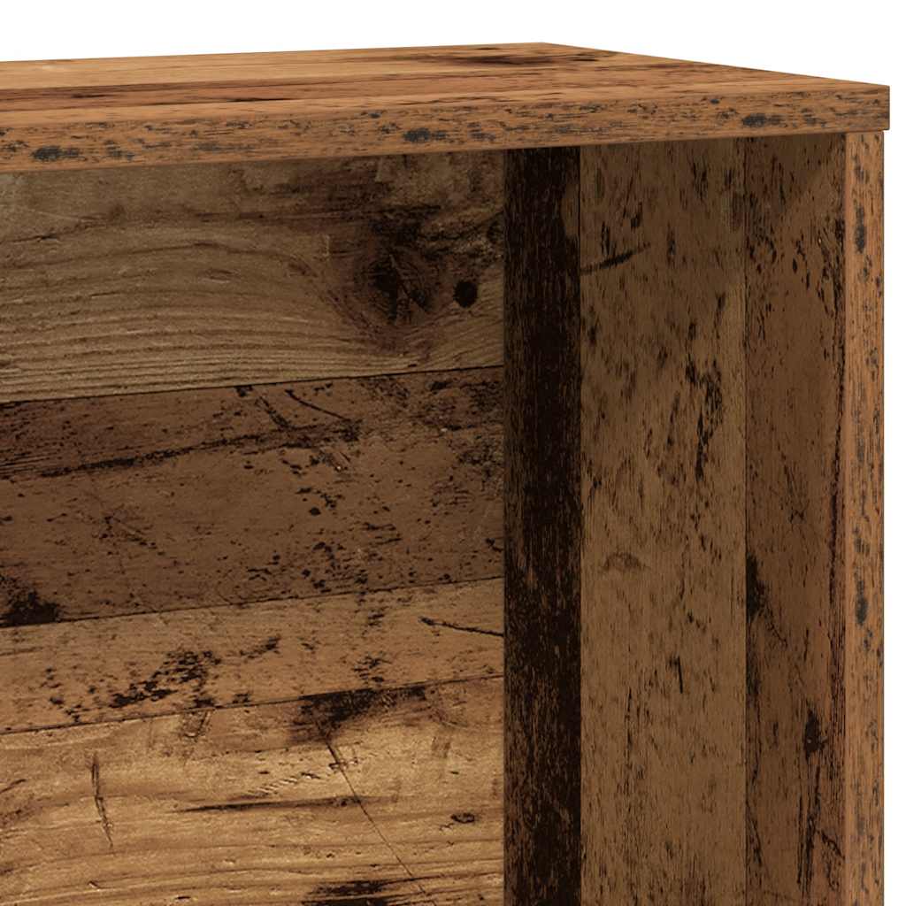 Bibliothèque vieux bois 60x24x120 cm bois d'ingénierie - XIOS
