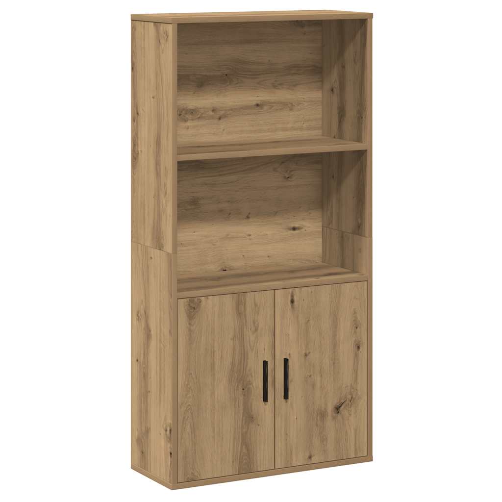 Bibliothèque chêne artisanal 60x24x120 cm bois d'ingénierie - XIOS