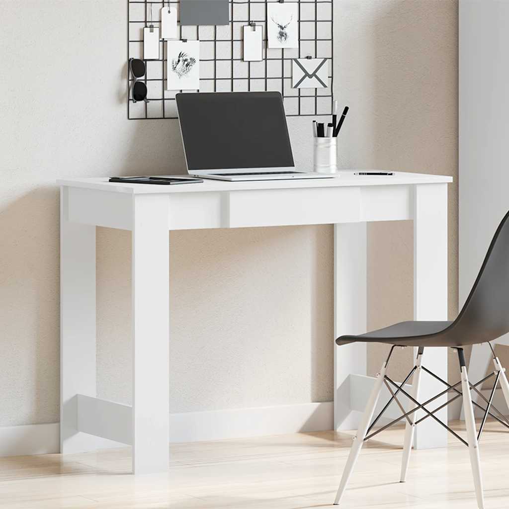 Bureau blanc 100x45x75 cm bois d'ingénierie - XIOS