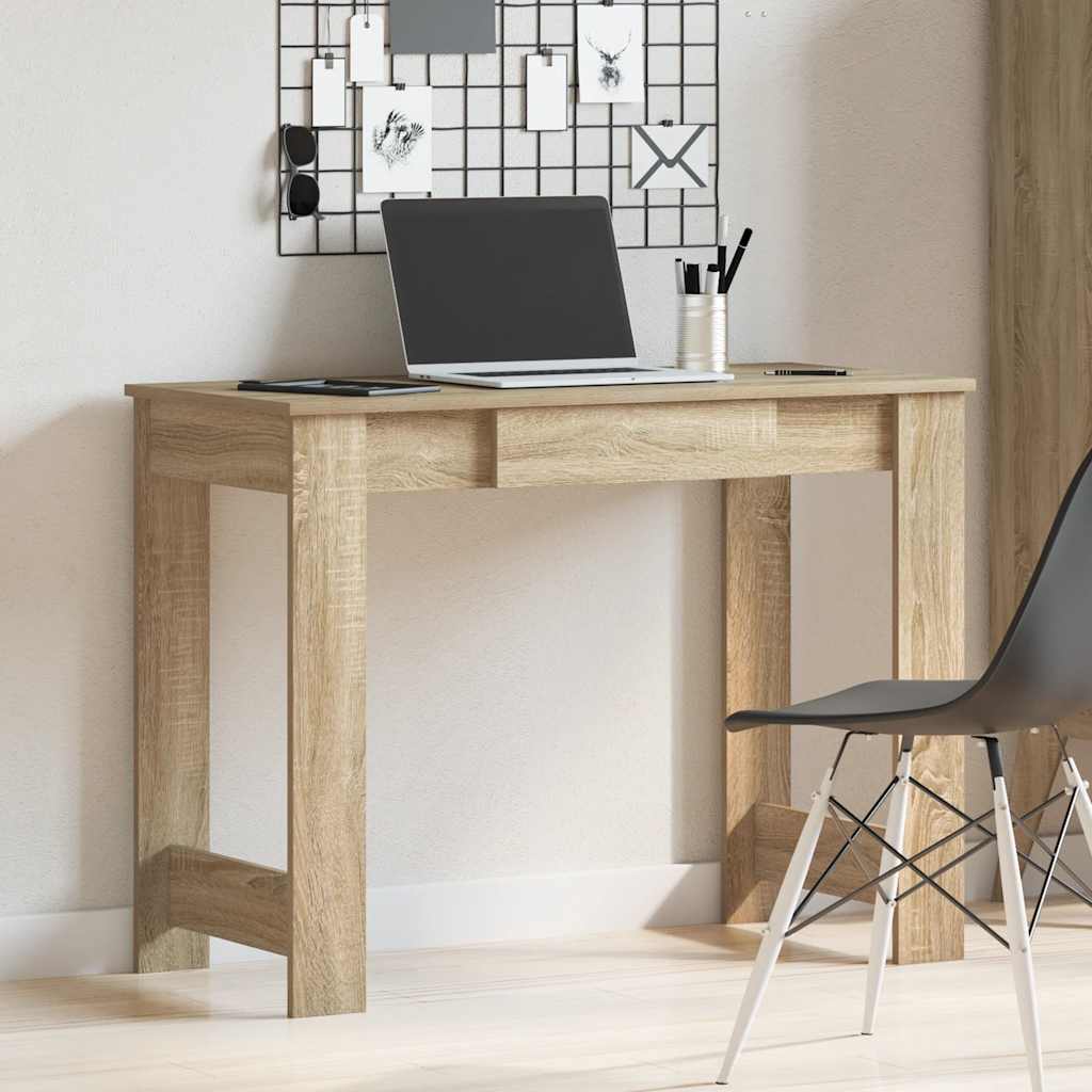 Bureau chêne sonoma 100x45x75 cm bois d'ingénierie - XIOS