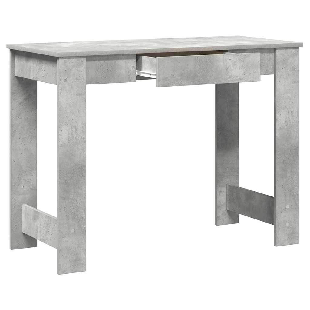 Bureau gris béton 100x45x75 cm bois d'ingénierie - XIOS