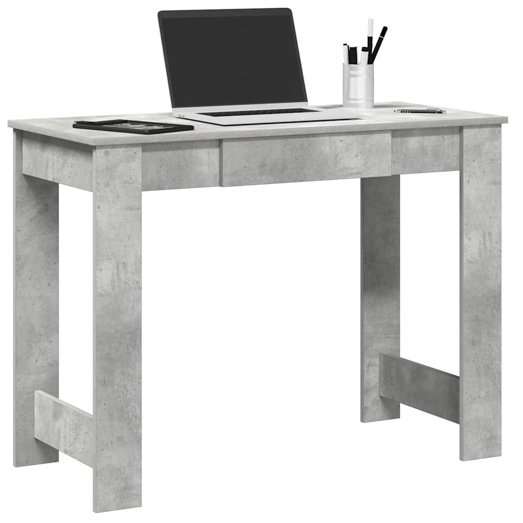 Bureau gris béton 100x45x75 cm bois d'ingénierie - XIOS