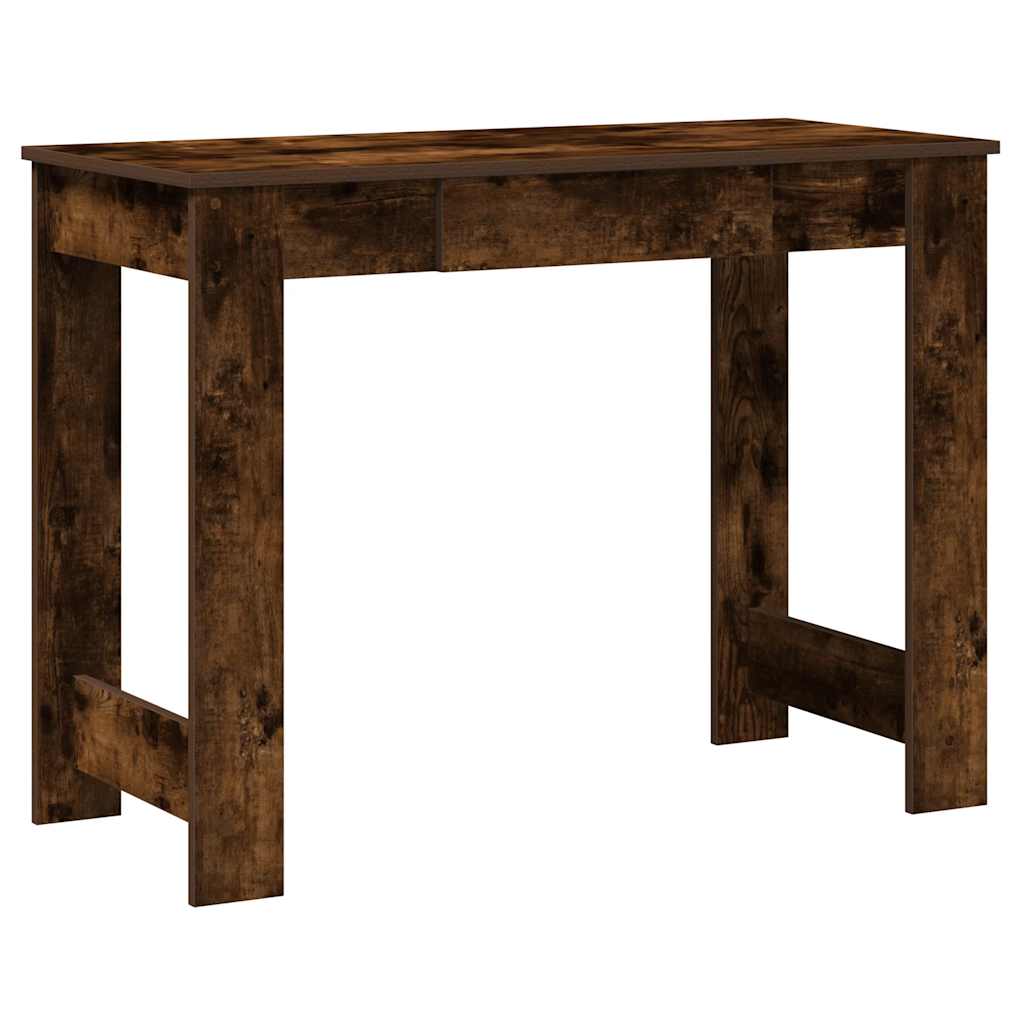 Bureau chêne fumé 100x45x75 cm bois d'ingénierie - XIOS