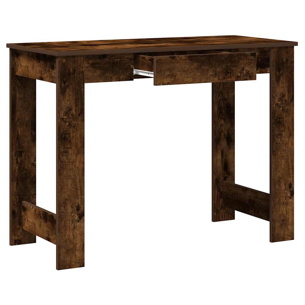 Bureau chêne fumé 100x45x75 cm bois d'ingénierie - XIOS