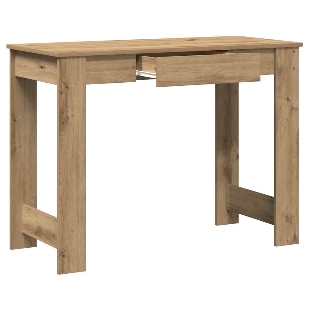 Bureau chêne artisanal 100x45x75 cm bois d'ingénierie - XIOS