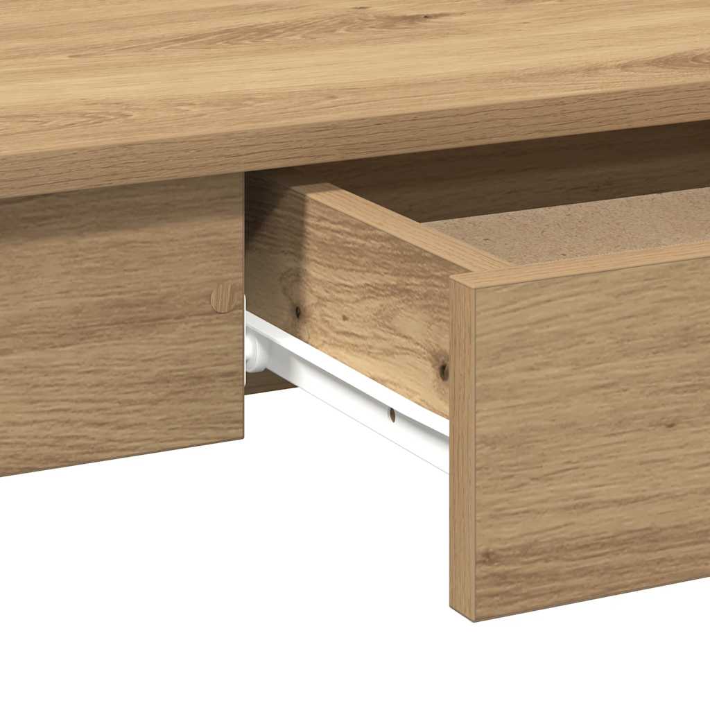 Bureau chêne artisanal 100x45x75 cm bois d'ingénierie - XIOS