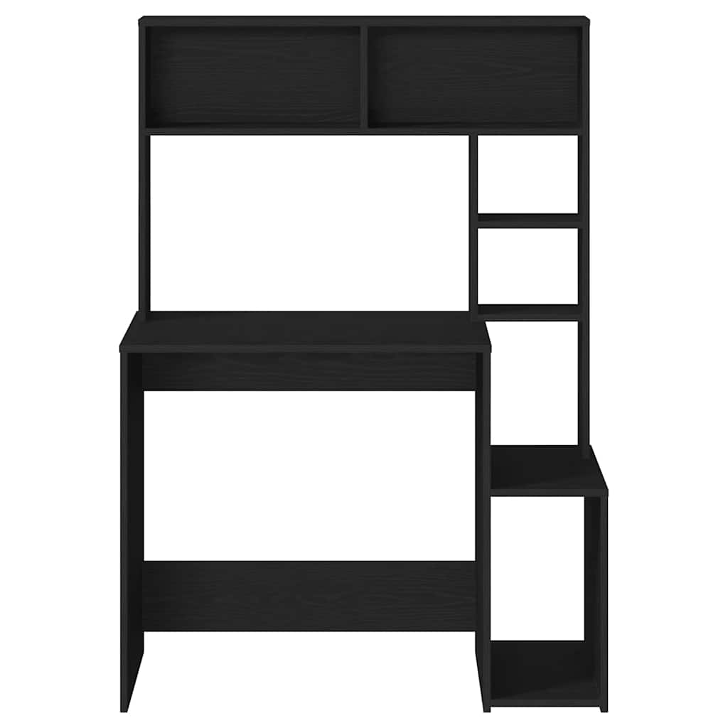 Bureau avec étagères noir 100x45x140 cm bois d'ingénierie - XIOS