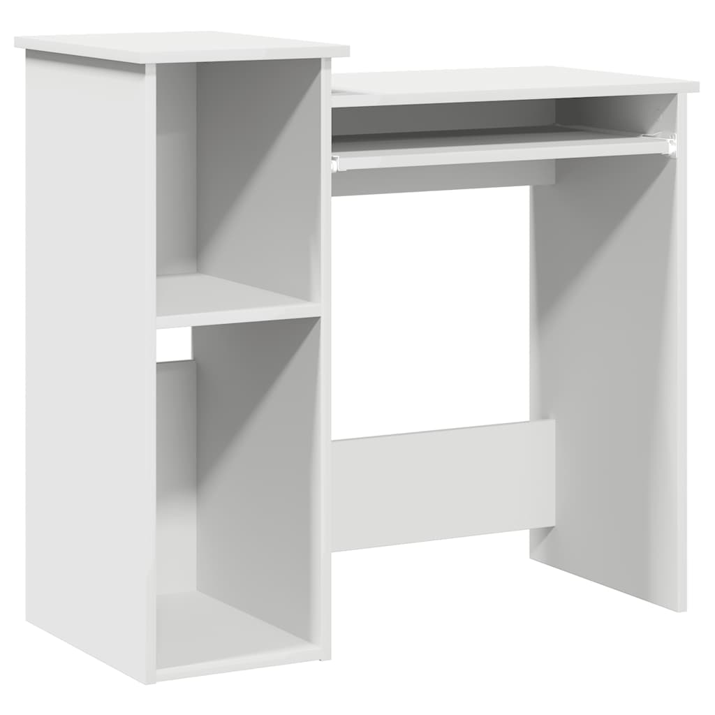 Bureau avec étagères blanc 84x40x78 cm bois d'ingénierie - XIOS
