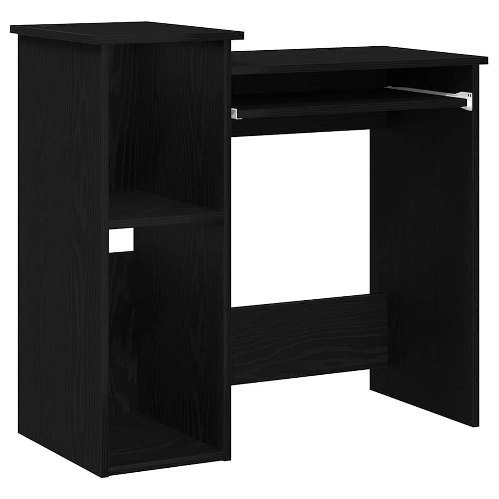 Bureau avec étagères noir 84x40x78 cm bois d'ingénierie - XIOS