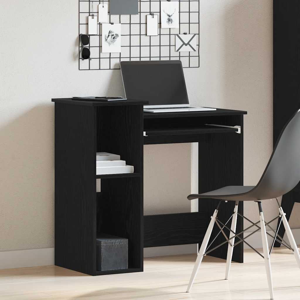 Bureau avec étagères noir 84x40x78 cm bois d'ingénierie - XIOS