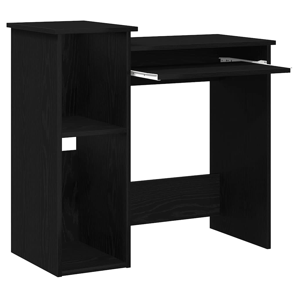 Bureau avec étagères noir 84x40x78 cm bois d'ingénierie - XIOS