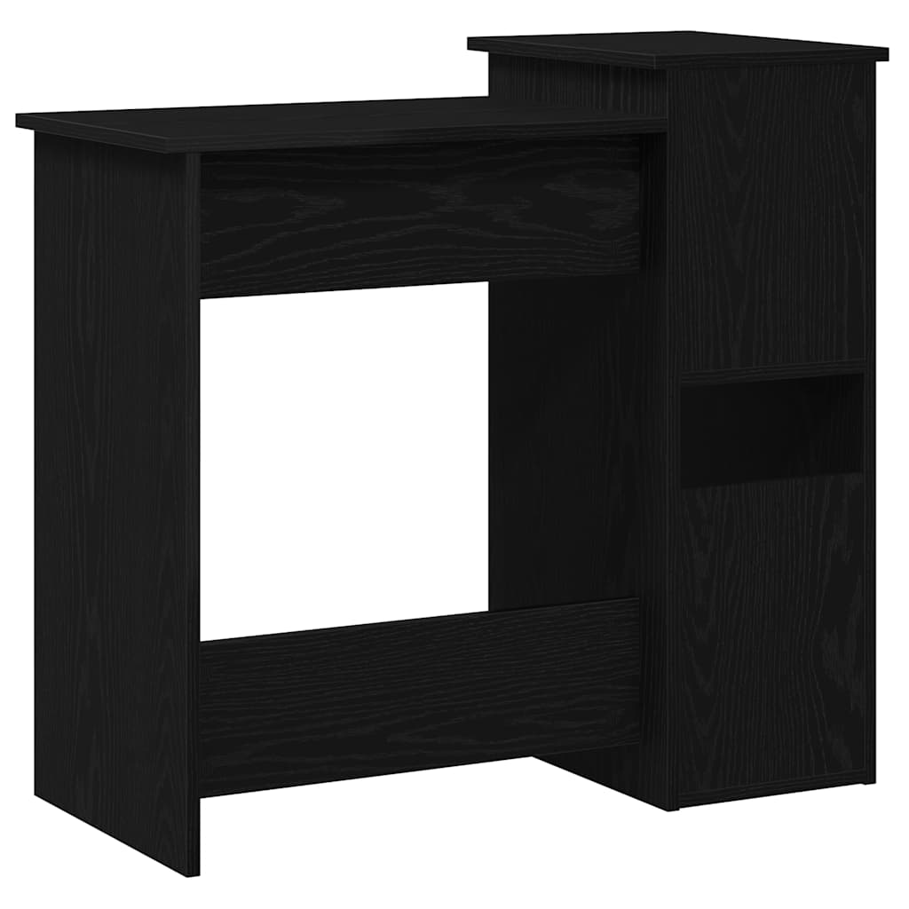 Bureau avec étagères noir 84x40x78 cm bois d'ingénierie - XIOS