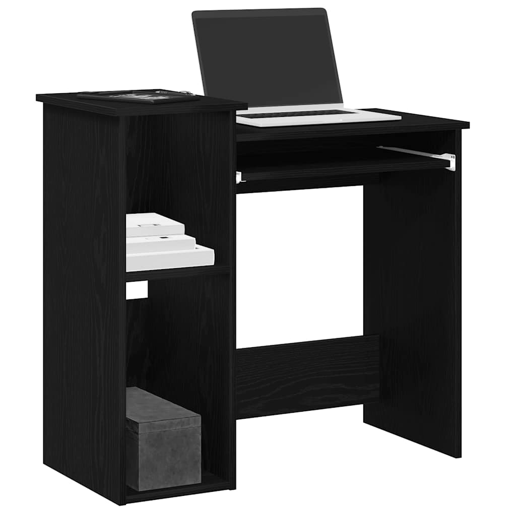 Bureau avec étagères noir 84x40x78 cm bois d'ingénierie - XIOS