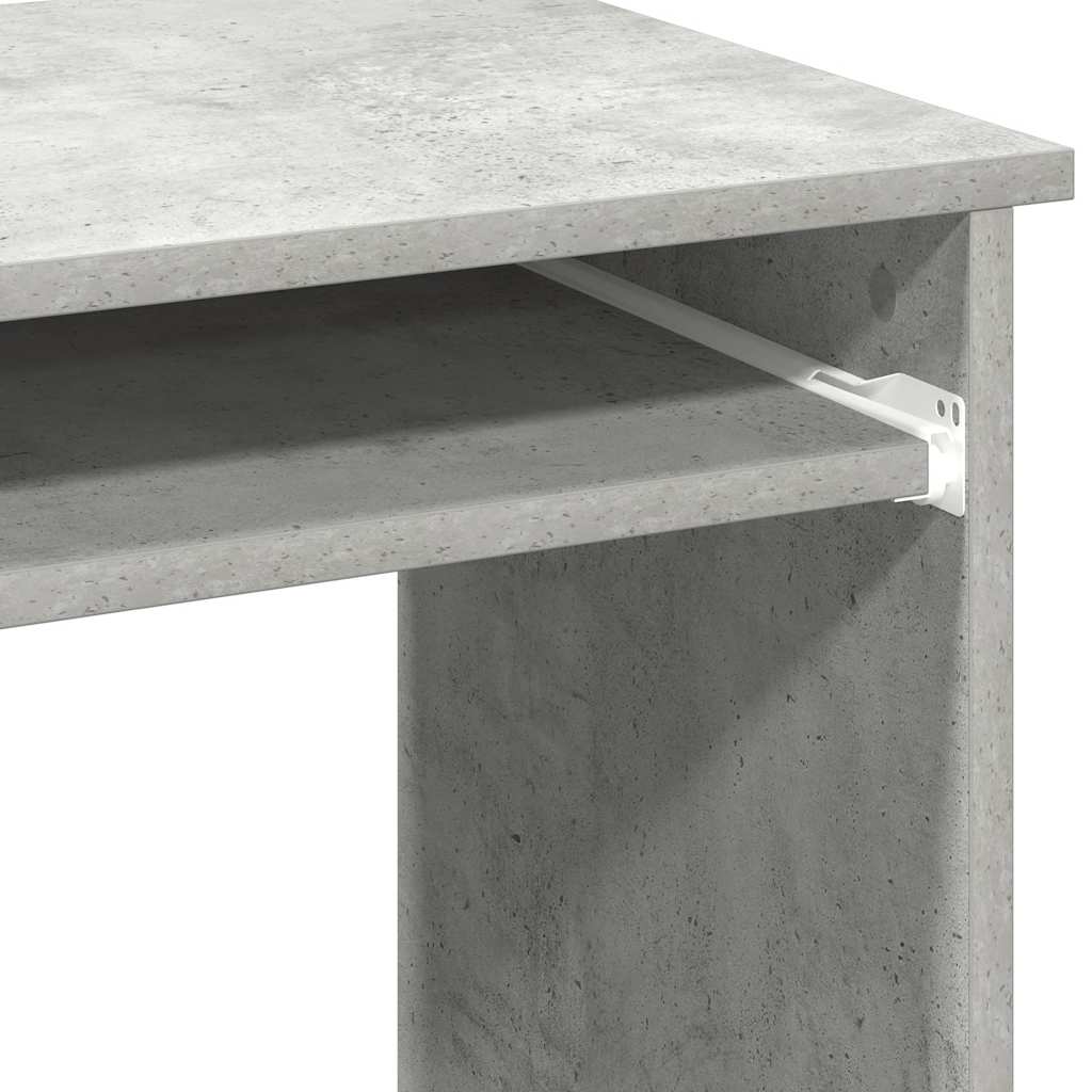 Bureau avec étagères gris béton 84x40x78 cm bois d'ingénierie - XIOS