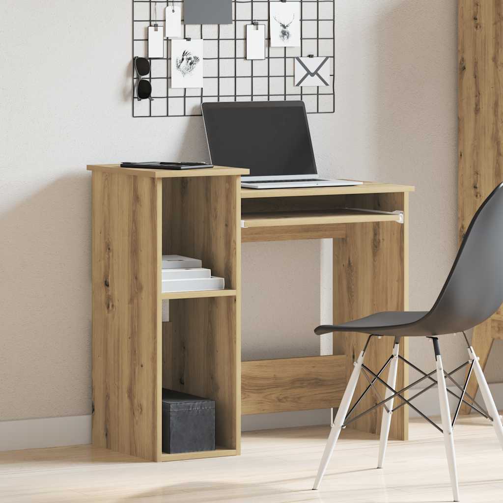 Bureau avec étagères chêne artisanal bois d'ingénierie - XIOS
