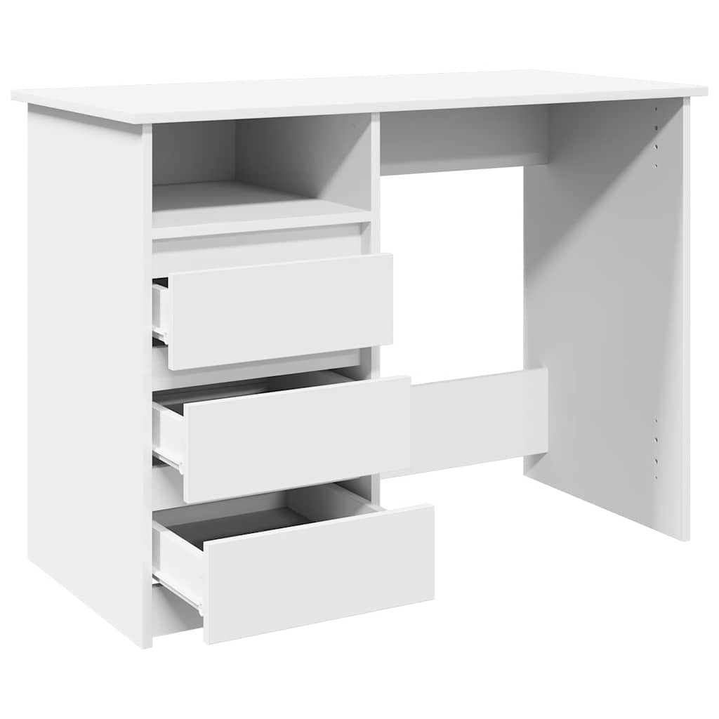Bureau blanc 102x50x75 cm bois d'ingénierie - XIOS