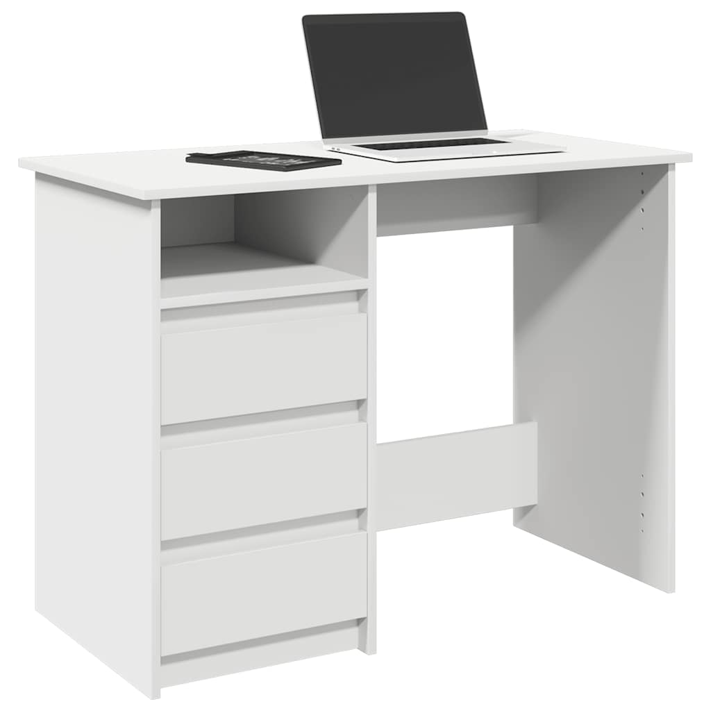 Bureau blanc 102x50x75 cm bois d'ingénierie - XIOS