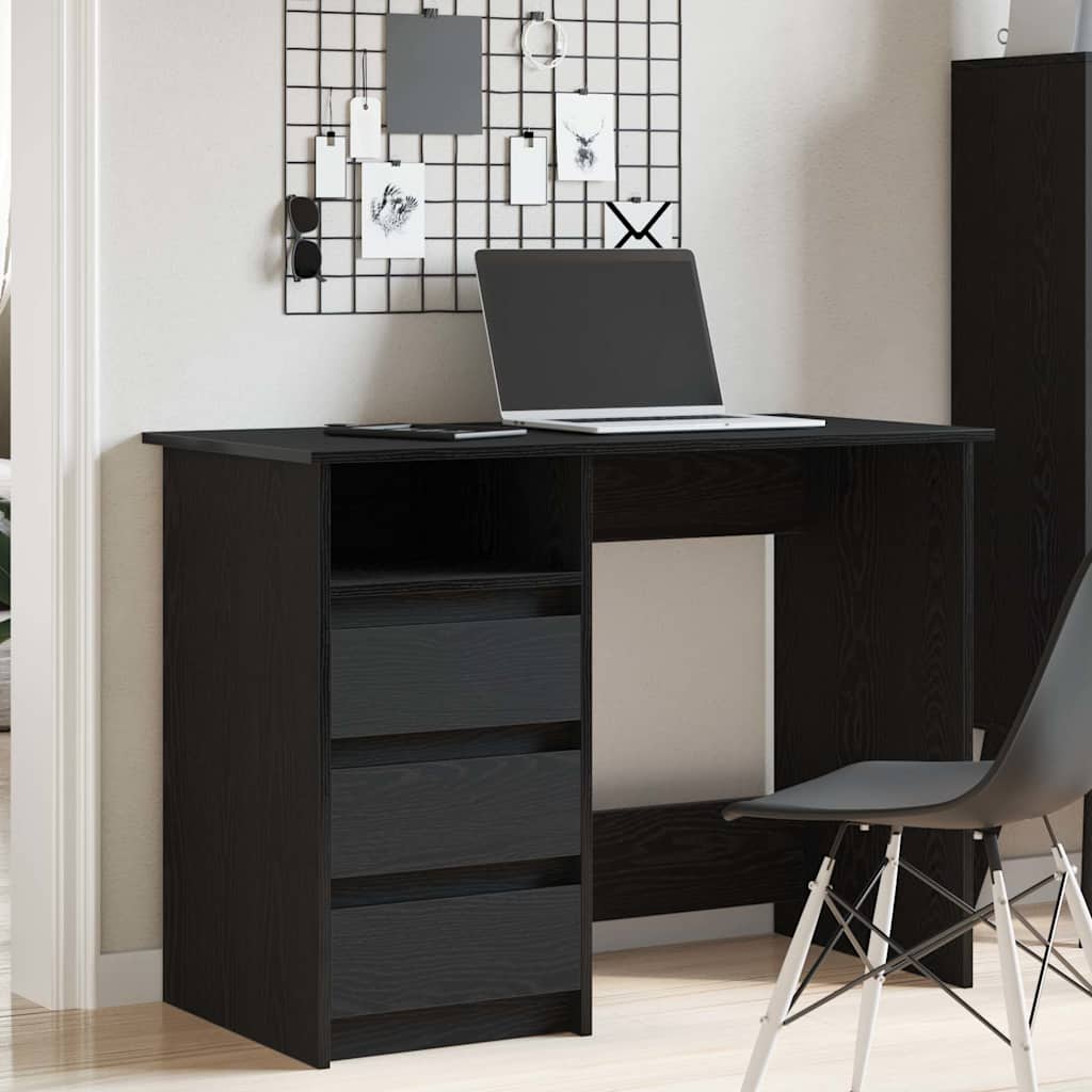Bureau noir 102x50x75 cm bois d'ingénierie - XIOS