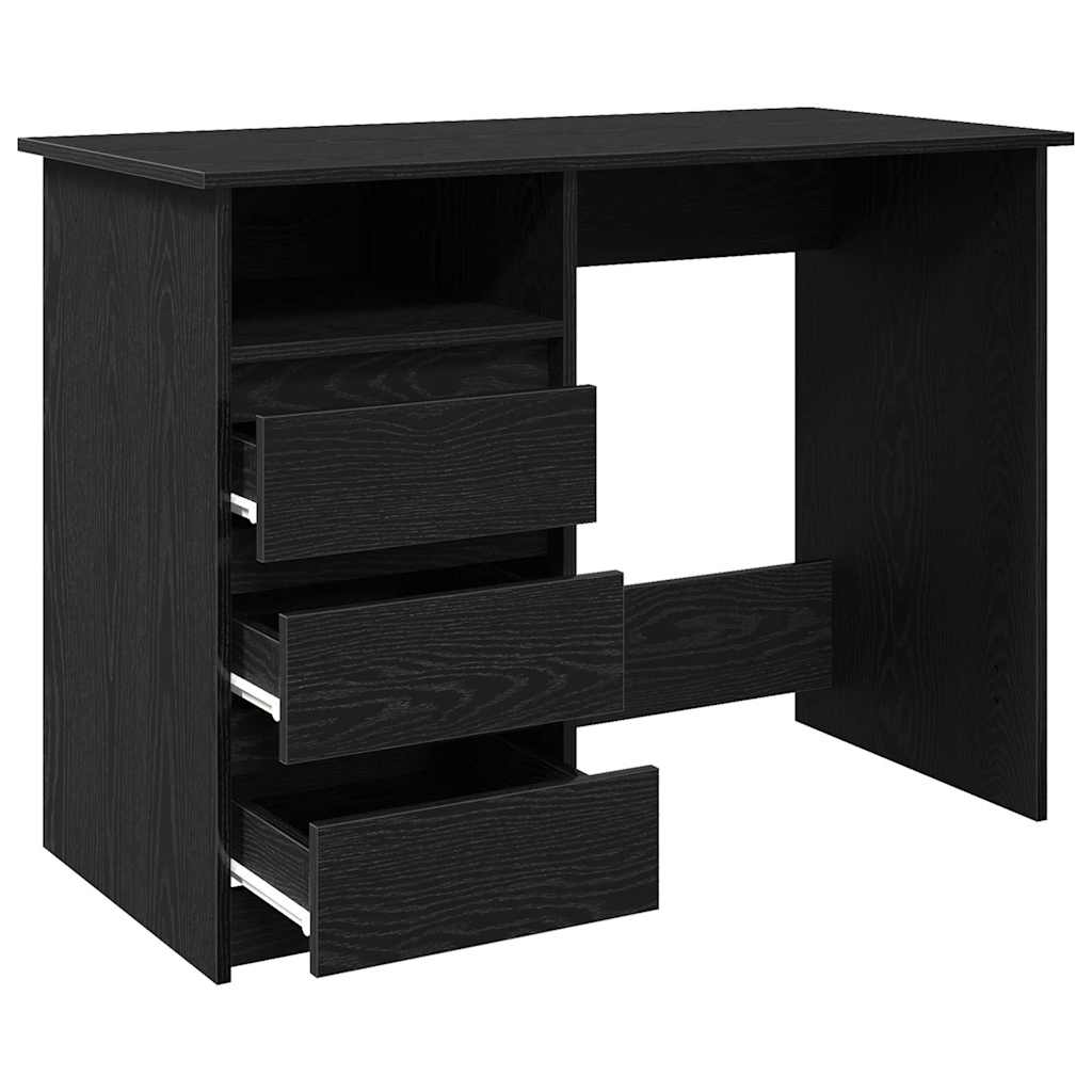 Bureau noir 102x50x75 cm bois d'ingénierie - XIOS