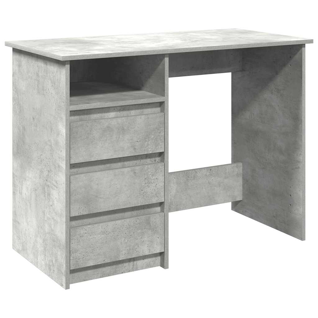Bureau gris béton 102x50x75 cm bois d'ingénierie - XIOS