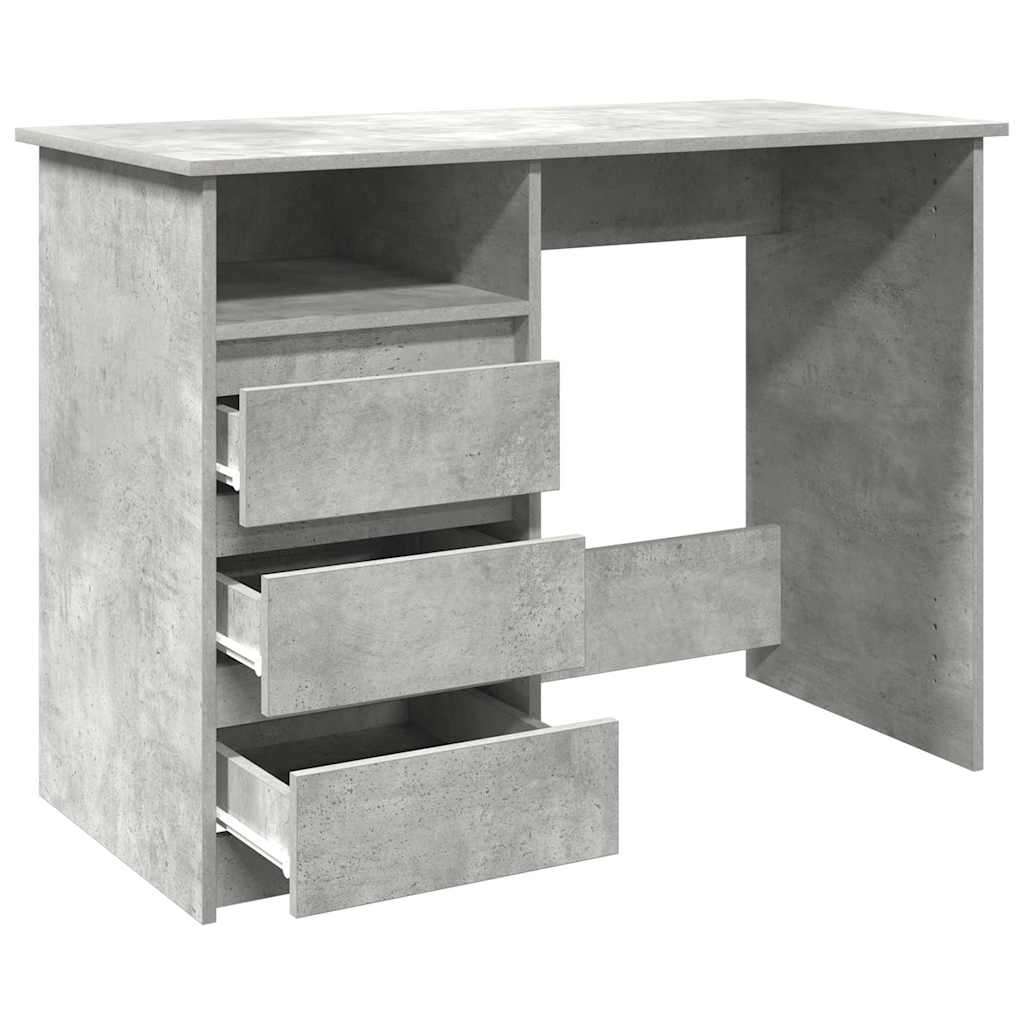 Bureau gris béton 102x50x75 cm bois d'ingénierie - XIOS