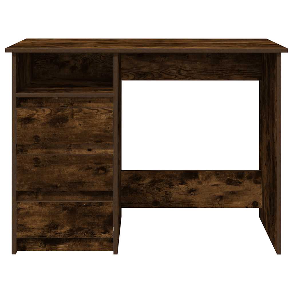 Bureau chêne fumé 102x50x75 cm bois d'ingénierie - XIOS