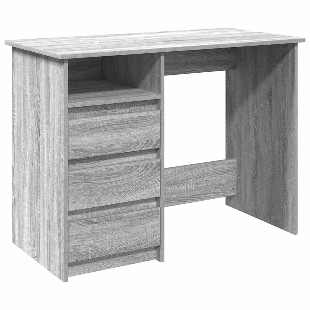 Bureau sonoma gris 102x50x75 cm bois d'ingénierie - XIOS
