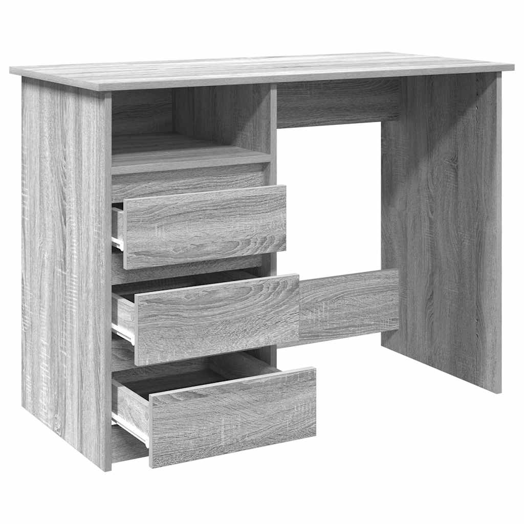 Bureau sonoma gris 102x50x75 cm bois d'ingénierie - XIOS