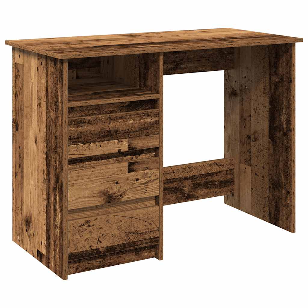 Bureau vieux bois 102x50x75 cm bois d'ingénierie - XIOS