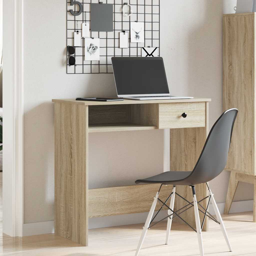 Bureau Chêne Sonoma 80x40x75 cm Aggloméré - XIOS