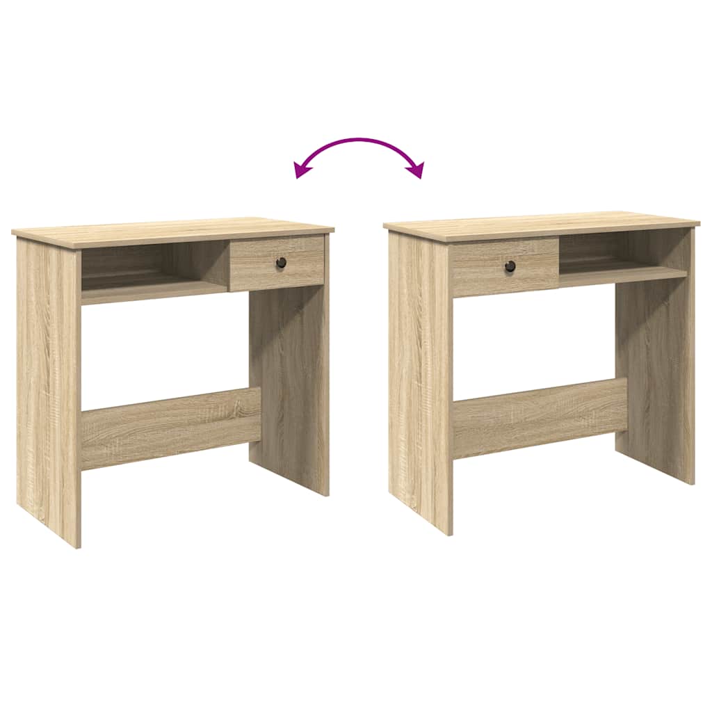 Bureau Chêne Sonoma 80x40x75 cm Aggloméré - XIOS