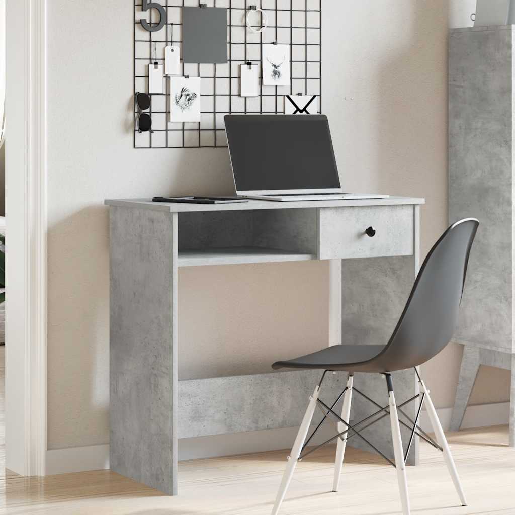 Bureau Gris béton 80x40x75 cm Aggloméré - XIOS