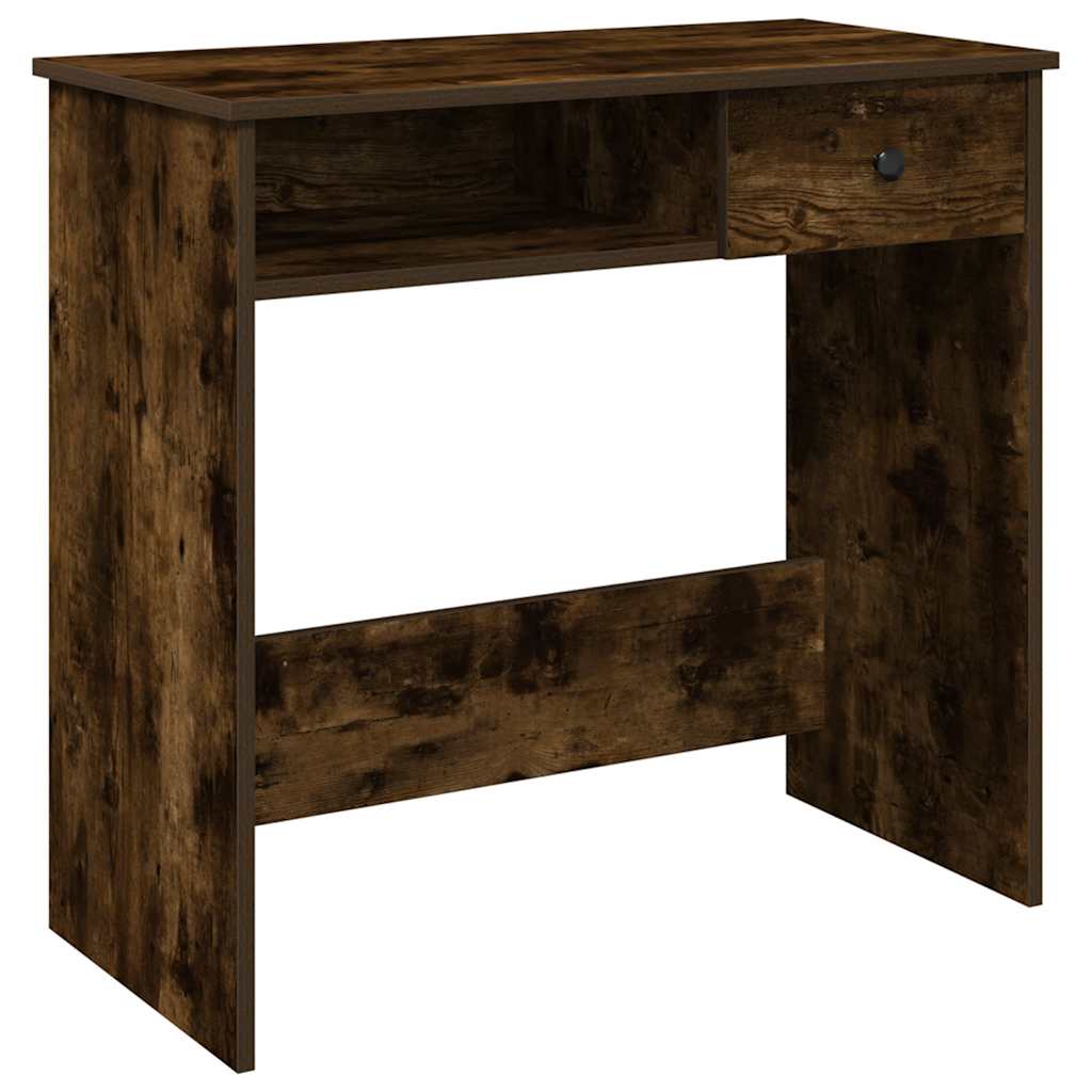 Bureau chêne fumé 80x40x75 cm bois d'ingénierie - XIOS