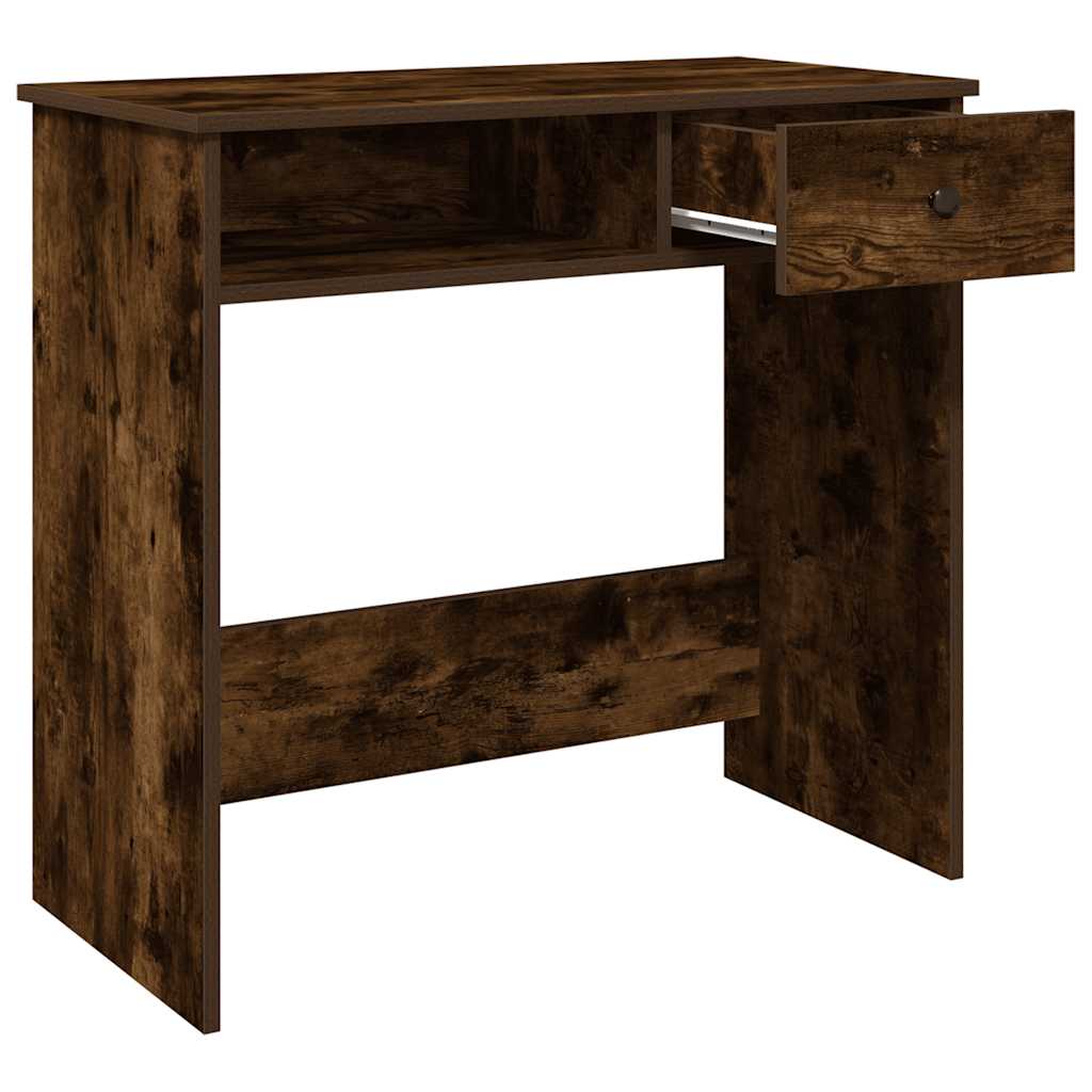 Bureau chêne fumé 80x40x75 cm bois d'ingénierie - XIOS