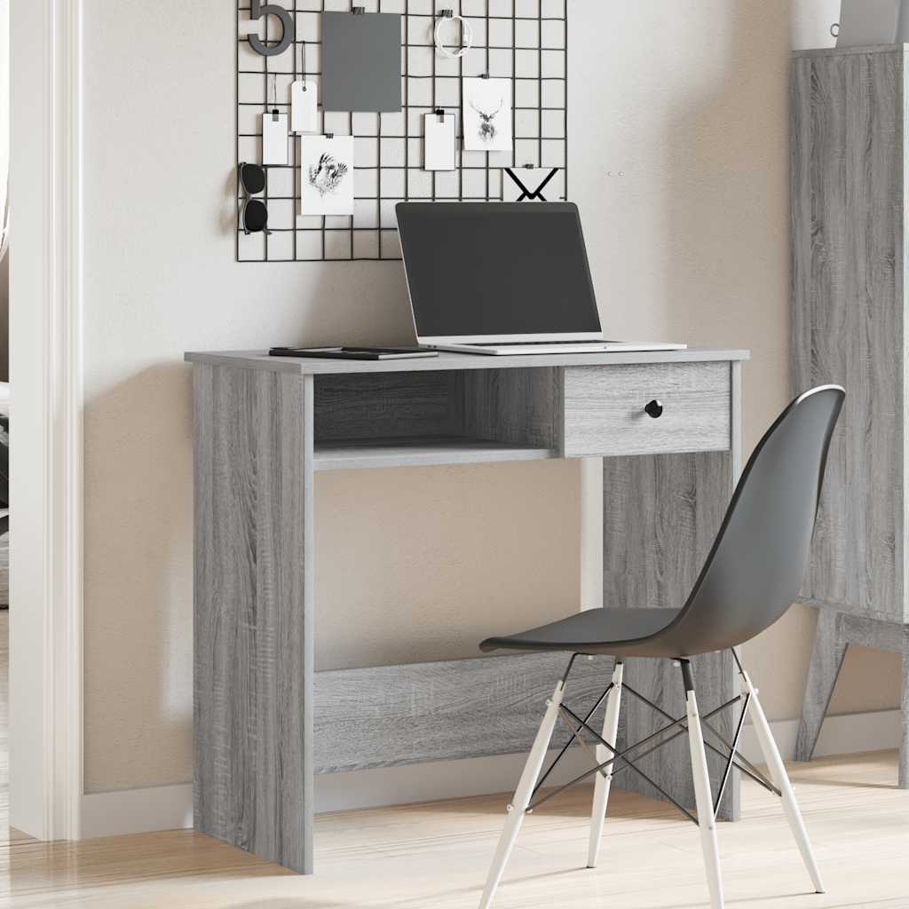 Bureau sonoma gris 80x40x75 cm bois d'ingénierie - XIOS