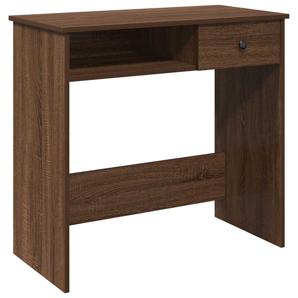 Bureau chêne marron 80x40x75 cm bois d'ingénierie - XIOS