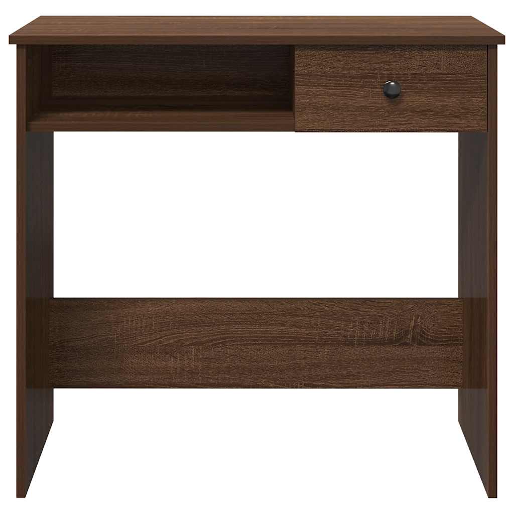 Bureau chêne marron 80x40x75 cm bois d'ingénierie - XIOS