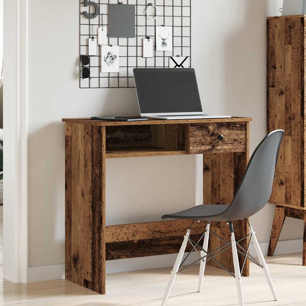Bureau style vieux bois 80x40x75 cm bois d'ingénierie - XIOS