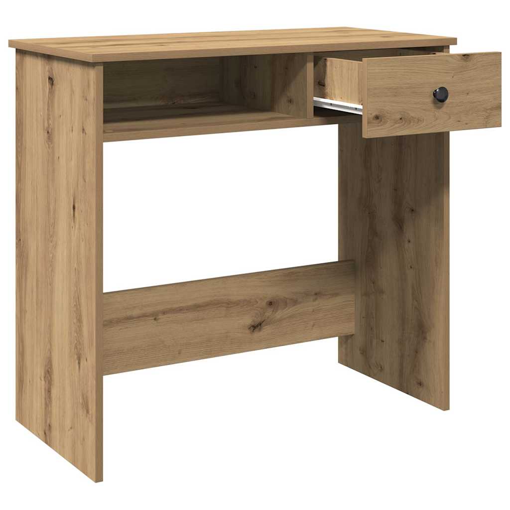 Bureau chêne artisanal 80x40x75 cm bois d'ingénierie - XIOS