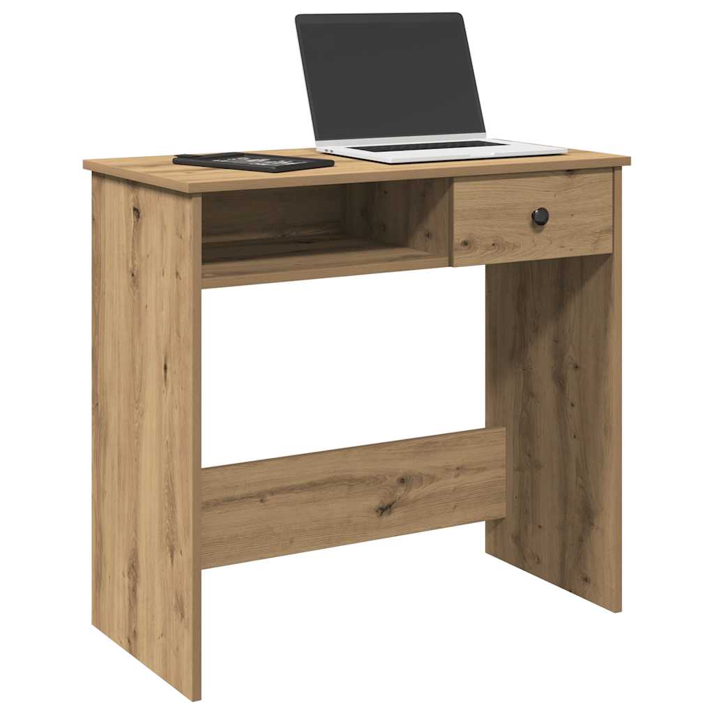 Bureau chêne artisanal 80x40x75 cm bois d'ingénierie - XIOS