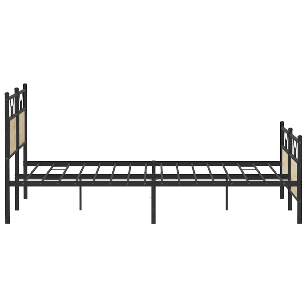 Cadre de lit en métal sans matelas chêne sonoma 183x213 cm - XIOS
