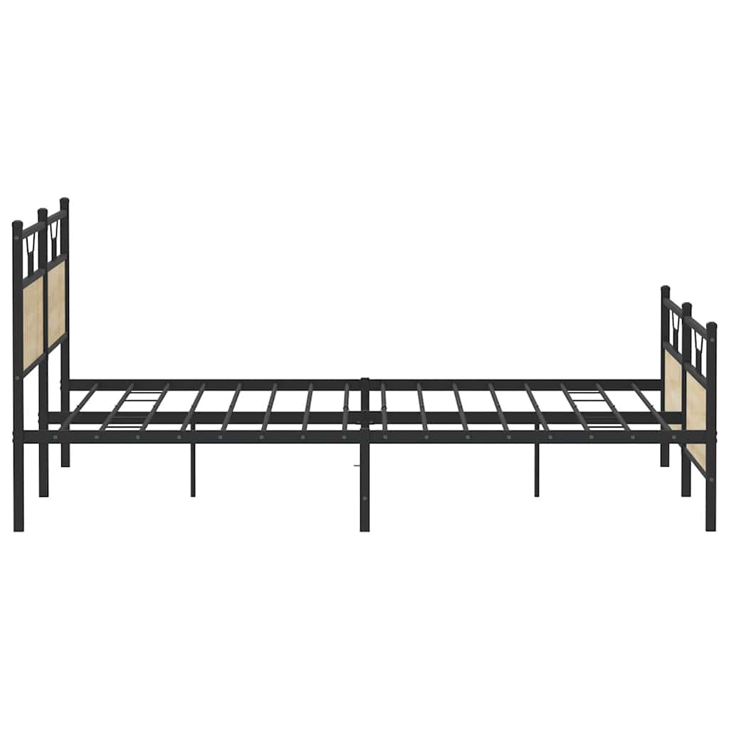 Cadre de lit en métal sans matelas chêne sonoma 200x200 cm - XIOS