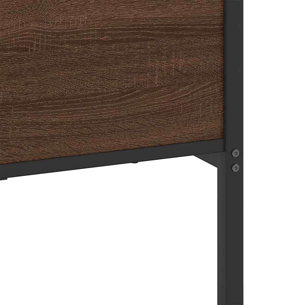 Cadre de lit en métal sans matelas chêne marron 200x200 cm - XIOS