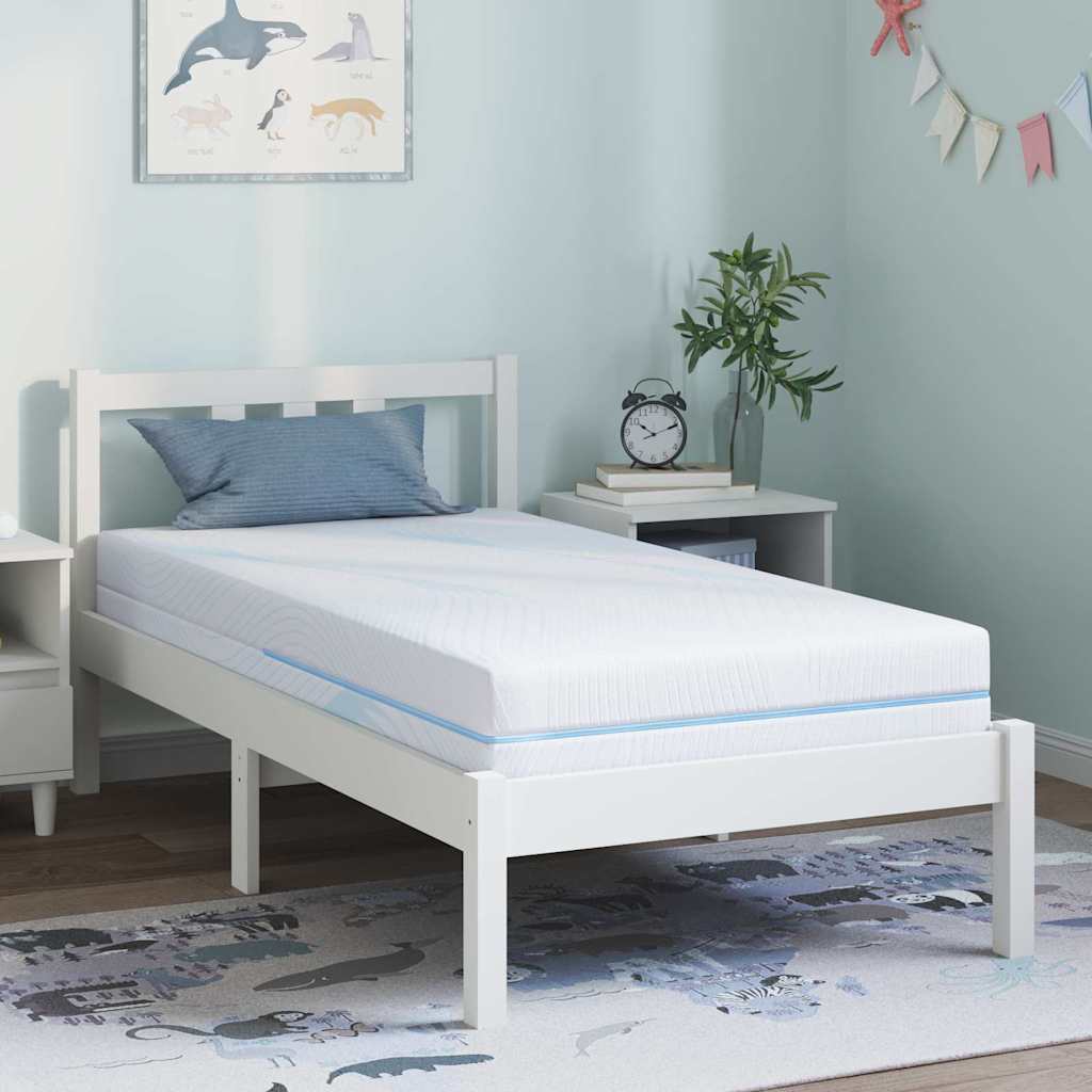 Matelas Blanc 80 x 160 cm Tissu jacquard - XIOS